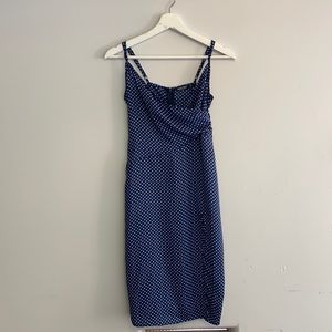 Nasty Gal Blue Polka Dot Dress - 0